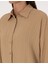 Kadın Koyu Bej Oversize Uzun Kollu Gömlek 50318232-VR088 7