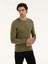 Erkek Haki Regular Fit Pamuk Karışımlı Bisiklet Yaka Triko Kazak 50279607-VR027 1