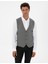 Erkek Gri Melanj Triko Yelek 50317313-VR086 1