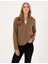 Kadın Camel Comfort Fit Fermuarlı Polar Sweatshirt 50316333-VR015 1