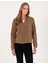 Kadın Camel Comfort Fit Fermuarlı Polar Sweatshirt 50316333-VR015 3