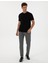 Erkek Antrasit Melanj Slim Fit 3 Iplik Düz Paça Eşofman Altı 50317670-VR081 3