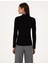 Kadın Siyah Slim Fit Örme Bluz 50309153-VR046 5