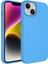 Apple iPhone 14 Plus Kılıf Sıvı Teknolojili Silinebilir Sert Omsy Kivi Kapak-Mavi 1