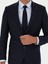 Erkek Lacivert Slim Fit %100 Yün Çizgili Kırlangıç Yaka Takım Elbise 50276505-VR033 6