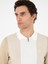 Erkek Bej Slim Fit Fermuarlı Polo Yaka Triko Kazak 50293767-VR011 2