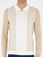 Erkek Bej Slim Fit Fermuarlı Polo Yaka Triko Kazak 50293767-VR011 6