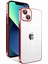 Apple iPhone 13 Kılıf Kamera Korumalı Renkli Çerçeveli Omsy Garaj Kapak-Kırmızı 1