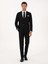 Erkek Siyah Slim Fit Mikro Desenli Mono Yaka Yün Karışımlı Takım Elbise 50311025-VR046 1