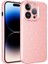 Apple iPhone 14 Pro Kılıf Kamera Korumalı Simli Lüks Omsy Koton Kapak-Pembe 1
