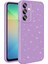 Galaxy A16 Kılıf Kamera Korumalı Simli Lüks Omsy Koton Kapak - Lila 1