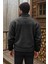 Erkek Pro Termal Iç Dış Sherpa Sonbahar Kış Tam Fermuarlı Peluş Sweatshirt 3
