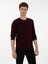 Erkek Açık Bordo Slim Fit Yün Karışımlı Bisiklet Yaka Basic Triko Kazak 50315266-VR263 1