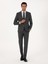 Erkek Füme Slim Fit Çizgili Mono Yaka Yün Karışımlı Takım Elbise 50316335-VR058 1