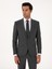 Erkek Füme Slim Fit Çizgili Mono Yaka Yün Karışımlı Takım Elbise 50316335-VR058 3