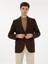 Erkek Kahverengi Slim Fit Yün Karışımlı Flanel Görünümlü Ceket 50310747-VR029 1