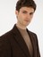 Erkek Kahverengi Slim Fit Yün Karışımlı Flanel Görünümlü Ceket 50310747-VR029 2