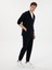 Erkek Lacivert Slim Fit Pamuk Karışımlı Paçası Lastikli Eşofman Altı 50311677-VR033 1