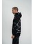 Polızeı Premium Kalite Kapşonlu Varak ve Pano Baskılı Sweatshirt - Siyah 3