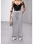 Poly Viscose Yüksek Bel Kemerli̇ ve Dökümlü Palazzo Pantolon (Kemer Dahi̇l) 3