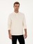 Erkek Ekru Regular Fit %100 Pamuk 3 İplik Polo Yaka Sweatshirt 50318960-VR019 1