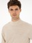 Erkek Bej Slim Fit Yün Karışımlı Yarım Balıkçı Basic Triko Kazak 50315296-VR011 2