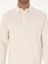 Erkek Ekru Regular Fit %100 Pamuk 3 İplik Polo Yaka Sweatshirt 50318960-VR019 6