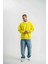 Geniş V Yaka Kol Ribana Detaylı Sweatshirt - Sarı 2
