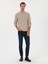 Erkek Bej Slim Fit Yün Karışımlı Bisiklet Yaka Triko Kazak 50311874-VR011 4