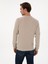 Erkek Bej Slim Fit Yün Karışımlı Bisiklet Yaka Triko Kazak 50311874-VR011 5
