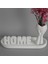 Beton Vazo ve Home Yazısı Oval Tabak Set 2