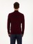 Erkek Bordo Slim Fit Pamuk Karışımlı Yarım Balıkçı Yaka Triko Kazak 50318677-VR014 5