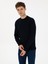 Erkek Lacivert Slim Fit Yün Karışımlı Çeyrek Balıkçı Basic Triko Kazak 50315295-VR033 3