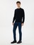 Erkek Lacivert Slim Fit Yün Karışımlı Çeyrek Balıkçı Basic Triko Kazak 50315295-VR033 4