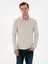Erkek Taş Regular Fit Pamuk Karışımlı Polo Yaka Sweatshirt 50311374-VR049 1