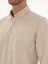 Erkek Bej Slim Fit Pamuk Karışımlı Yakası Düğmeli Flanel Gömlek 50318243-VR011 7