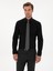 Erkek Siyah Slim Fit Pamuk Karışımlı Gömlek 50314589-VR046 1
