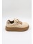 Kristebell Ithal Özel Seri Kadın Taş Detaylı Bağcıklı Sneaker Ayakkabı KB1036 - Bej - 36 1