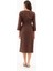 Kadın Kahverengi Bisiklet Yaka Aksesuar Detay Midi Davet Elbisesi 4