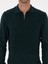 Erkek Koyu Yeşil Regular Fit Yün Karışımlı Fermuarlı Polo Yaka Triko Kazak 50311854-VR079 6