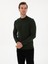 Erkek Koyu Yeşil Slim Fit Yün Karışımlı Çeyrek Balıkçı Basic Triko Kazak 50315295-VR079 3