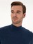 Erkek İndigo Slim Fit Pamuk Karışımlı Yarım Balıkçı Yaka Triko Kazak 50318677-VR028 2