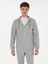 Erkek Gri Melanj Regular Fit Pamuk Karışımlı Tam Fermuarlı Sweatshirt 50309803-VR086 1