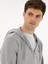 Erkek Gri Melanj Regular Fit Pamuk Karışımlı Tam Fermuarlı Sweatshirt 50309803-VR086 2