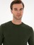 Erkek Koyu Haki Slim Fit Yün Karışımlı Bisiklet Yaka Triko Kazak 50311867-VR111 2