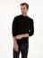 Erkek Siyah Slim Fit Pamuk Karışımlı Çeyrek Balıkçı Yaka Basic Triko Kazak 50318704-VR046 1