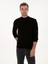Erkek Siyah Slim Fit Pamuk Karışımlı Çeyrek Balıkçı Yaka Basic Triko Kazak 50318704-VR046 3