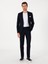 Erkek Lacivert Slim Fit Yün Karışımlı Klasik Kumaş Pantolon 50314681-VR033 6