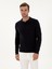 Erkek Lacivert Regular Fit Pamuk Karışımlı Polo Yaka Basic Triko Kazak 50318673-VR033 1