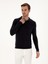 Erkek Lacivert Regular Fit Pamuk Karışımlı Polo Yaka Basic Triko Kazak 50318673-VR033 3